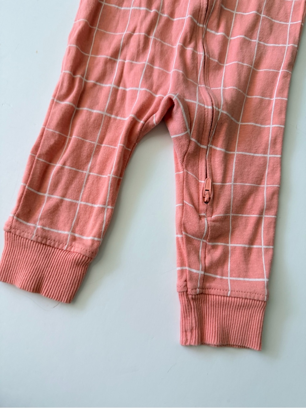 Cloud Island Pink Grid Short-Sleeve Baby Romper - Picture 3 of 4